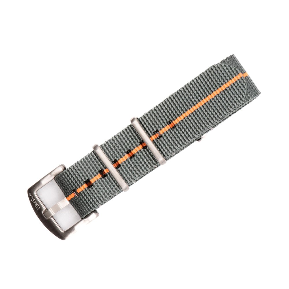 BluShark - Original Collection Military-Style Waterproof Watch Strap, Fits All Timepiece Brands, Durable Nylon Wristwatch Accessories with Stainless Steel Buckle, Gray Fox, 20mm