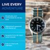 BluShark - Original Collection Military-Style Waterproof Watch Strap, Fits All Timepiece Brands, Durable Nylon Wristwatch Accessories with Stainless Steel Buckle, Gray Fox, 20mm view 4