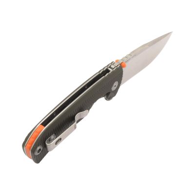 SOG Tellus FLK Daily Outdoor Full-Sized Frame Lock Folding Knife | GRN Handle | CRYO 440C Stainless Steel Blade | Reversible Pocket Clip, Olive Drab, Blister Pack