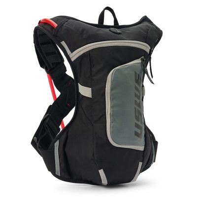 USWE Moto Hydro 4L Hydration Pack with 2.0L/ 70oz Water Bladder, a High End, Bounce Free Backpack for Enduro and Off-Road Motorcycle, Black Grey