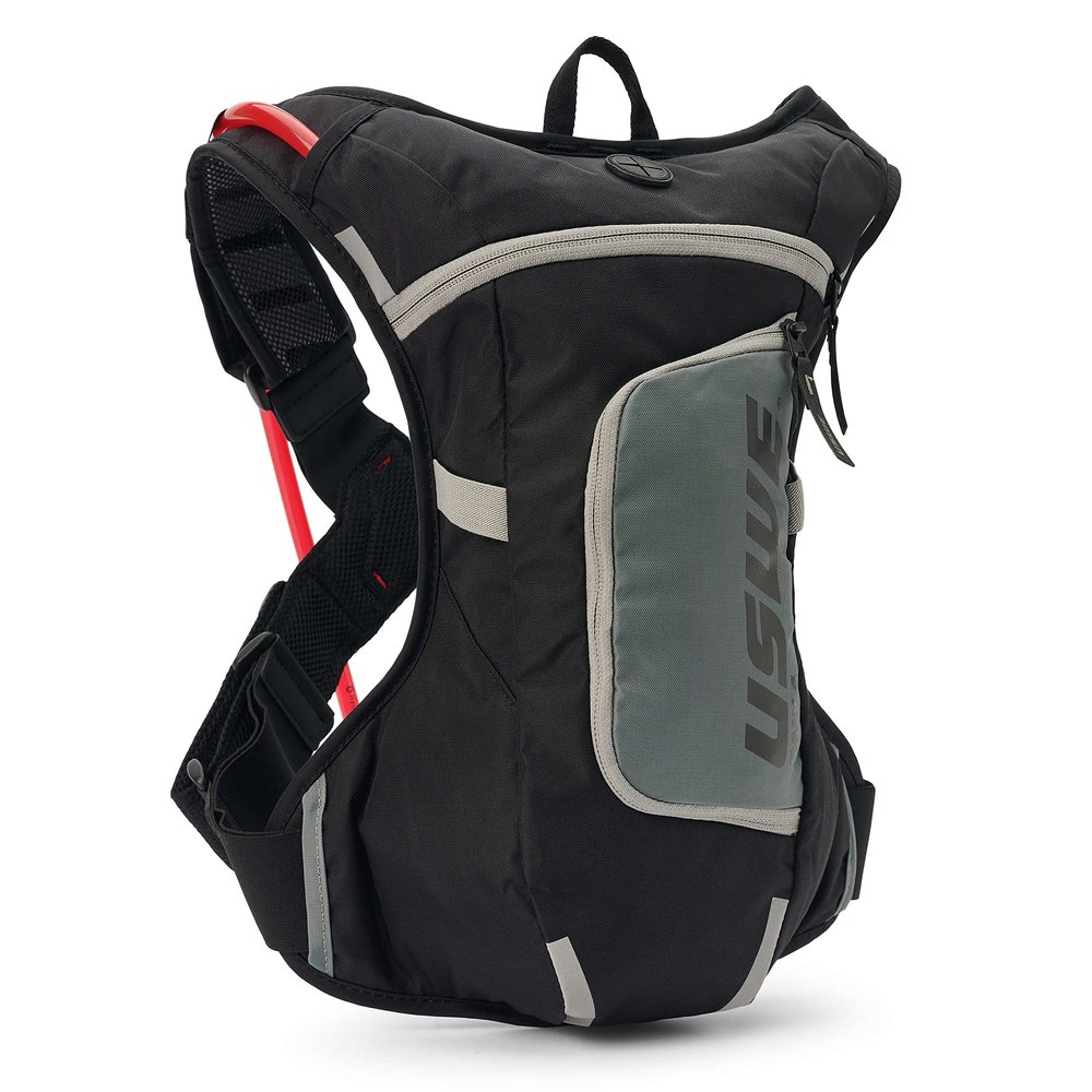 USWE Moto Hydro 4L Hydration Pack with 2.0L/ 70oz Water Bladder, a High End, Bounce Free Backpack for Enduro and Off-Road Motorcycle, Black Grey