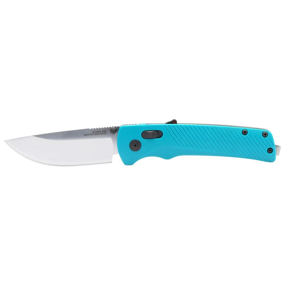 SOG Flash AT Daily Carry Ambidextrous Pocket Compact Folding Knife | Ergonomic Handle for Enhanced Grip | D2 Steel Blade, Petrol Green/Satin