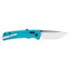 SOG Flash AT Daily Carry Ambidextrous Pocket Compact Folding Knife | Ergonomic Handle for Enhanced Grip | D2 Steel Blade, Petrol Green/Satin view 2