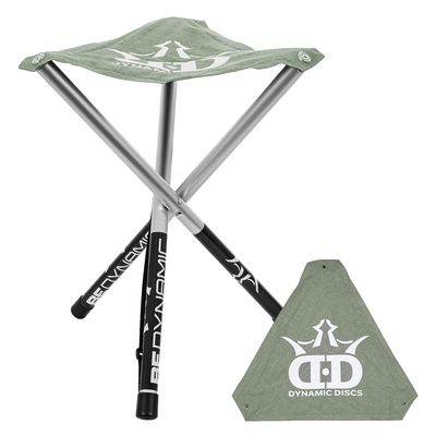 Dynamic Discs Folding Stool | Portable & Collapsible Stool for Disc Golf and More | Fits in Frisbee Golf Bags and Backpacks (Flint Gray)