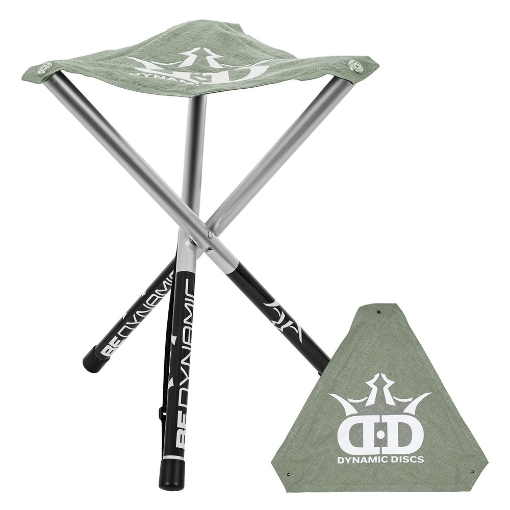 Dynamic Discs Folding Stool | Portable & Collapsible Stool for Disc Golf and More | Fits in Frisbee Golf Bags and Backpacks (Flint Gray)