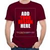 Custom t Shirts Personalized Tshirts, Make Your Own t Shirt, Customized t-Shirts, Add Your Design/Image/Photo/Text for Men & Women Burgundy view 1