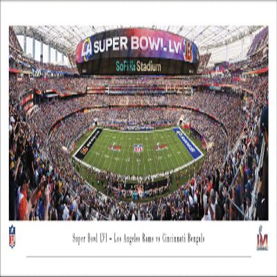 2022 Super Bowl - LA Rams vs Cincinnati Bengals - Unframed 40 x 13.5 Poster by Blakeway Panoramas