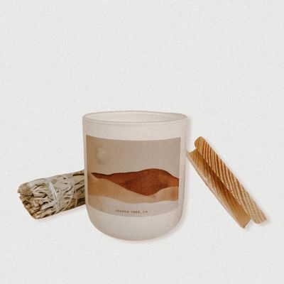 Roaming Travelers Joshua Tree Scented Candle - Bonfire, White
