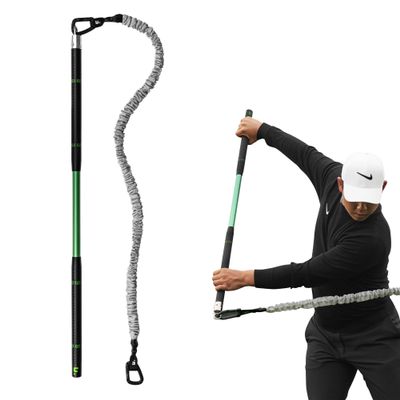 GolfForever Swing Trainer Golf Training & Fitness System for Strength, Flexibility & Swing Power Includes 30-Day Membership & Training Bar for Golf-Specific Workouts