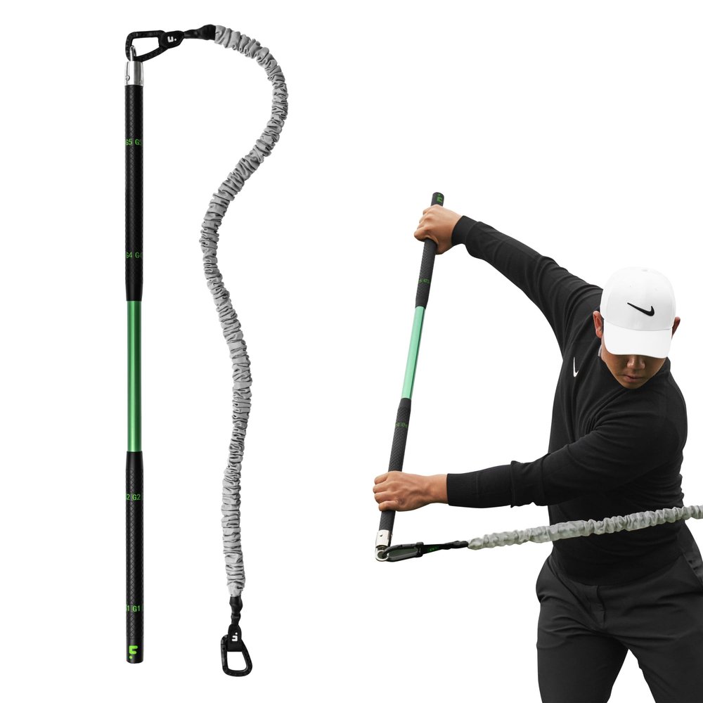 GolfForever Swing Trainer Golf Training & Fitness System for Strength, Flexibility & Swing Power Includes 30-Day Membership & Training Bar for Golf-Specific Workouts