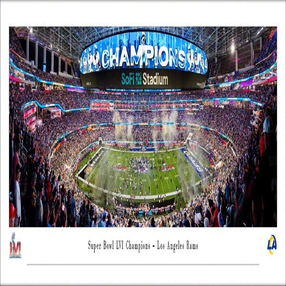 La Rams, 2022 Super Bowl Champions - Unframed 40 x 13.5 Poster by Blakeway Panoramas