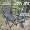 ALPS Mountaineering Escape Lounge Camping Chairs for Adults with Footrest and Adjustable Armrests, Sturdy Steel Frame, Compact Foldable Design, and Carry Bag, Gray/Blue - New view 3