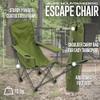 ALPS Mountaineering Escape Lounge Camping Chairs for Adults with Footrest and Adjustable Armrests, Sturdy Steel Frame, Compact Foldable Design, and Carry Bag, Cactus view 4