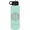 LaserGram Personalized Water Bottle, Aztec Calendar, Stainless Steel Double Wall Vacuum Insulated with Flip Top Straw, Custom Engraved Gift (40oz / 1180ml Teal) view 1