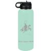 LaserGram Personalized Water Bottle, Hawaiian Sea Turtle, Stainless Steel Double Wall Vacuum Insulated with Flip Top Straw, Custom Engraved Gift (40oz / 1180ml Teal) view 1