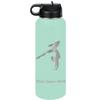 LaserGram Personalized Water Bottle, Gymnast Handstand, Stainless Steel Double Wall Vacuum Insulated with Flip Top Straw, Custom Engraved Gift (40oz / 1180ml Teal) view 1