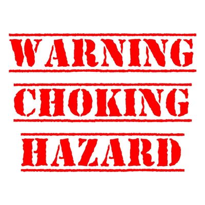 Warning Choking Hazard|Great Gift Idea|Decal Sticker|2 Pack|5 Inch Stickers|S10265