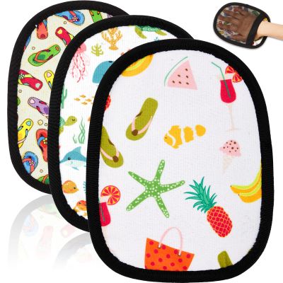 Skyley 3 Pcs Beach Sand Remover Wipe Off Mitts for Summer Ocean Volleyball