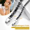 PROSTEEL Black Tennis Bracelets for Women 6.5 Inch Stone Cubic Zirconia Crystal Bracelet Bangle view 3