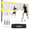 Patiassy Badminton Set for Backyard, Professional Badminton Net with 4 Badminton Rackets, Badminton Shuttlecocks and Carrying Bag (Yellow) view 1