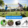 Patiassy Badminton Set for Backyard, Professional Badminton Net with 4 Badminton Rackets, Badminton Shuttlecocks and Carrying Bag (Yellow) view 2