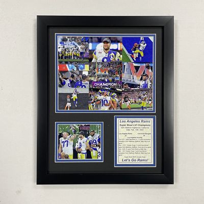Los Angeles Rams | 2021 Champions | 12"x15" Framed Photo Collage (Mosaic)