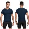 Niksa Men's Compression Shirts 3/5 Pack, Short Sleeve Athletic Compression Tops Cool Dry Workout T Shirt Navy view 2
