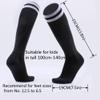 Soccer Shin Guards Kids Youth Over Knee Sleeves Shin Pads and Soccer Socks for 3-13 Years Old Boys and Girls for Football Games EVA Cushion Leg Carf Protection Reduce Shocks and Injuries 2 Pairs Black view 3