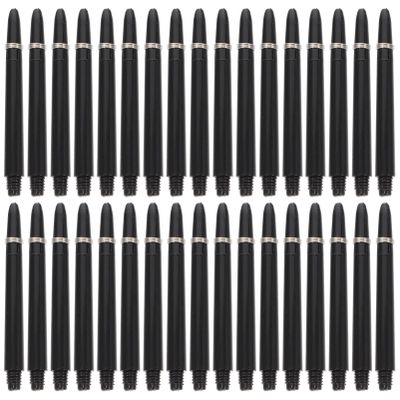 LIOOBO 50 Sets Nylon Shafts 2BA Thread Stems with Ring Replacement Supplies for Outdoor Indoor Game (Black)