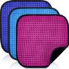 Aoriher 3 Pieces Bowling Ball Towel Shammy Pad Rag Bowling Ball Microfiber Towel Easy Wipe Off Grip for Cleaning from Dirt Oil Accessories(Classic,7.8 x 7.8 Inch,Blue, Fuchsia, Blue Violet) view 1