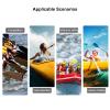 Telescopic Kayak Paddle Canoe Oar: Plastic Aluminum Alloy River Tubing Paddles Boating Accessories 2Pcs Black view 2