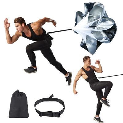 EHSYXSLX Running Speed Training 56 inch Speed Training Resistance Parachute Umbrella Running Chute & Fitness Explosive Power Training with Adjustable Strap, Free Carry Bag