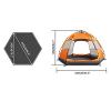 4 Person Pop Up Tents for Camping Automatic Instant Tent Outdoor Rainproof Hexagonal Portable Light-Weight Large Tents Travel Hiking Beach Quick-Opening Family Tent Orange- 5-8 People view 2