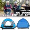 4 Person Pop Up Tents for Camping Automatic Instant Tent Outdoor Rainproof Hexagonal Portable Light-Weight Large Tents Travel Hiking Beach Quick-Opening Family Tent Orange- 5-8 People view 3