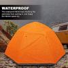 4 Person Pop Up Tents for Camping Automatic Instant Tent Outdoor Rainproof Hexagonal Portable Light-Weight Large Tents Travel Hiking Beach Quick-Opening Family Tent Orange- 5-8 People view 4
