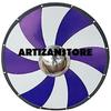 ARTIZANSTORE Viking Shield Medieval Antique Blue Spiral Norse Historical Wooden Viking Round Shield Replica view 2