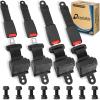 Dewkake Golf Cart Seat Belts Kit, 4pcs Universal Retractable Front and Rear Golf Cart Seat Belt Kit for EZGO, Club Car view 1