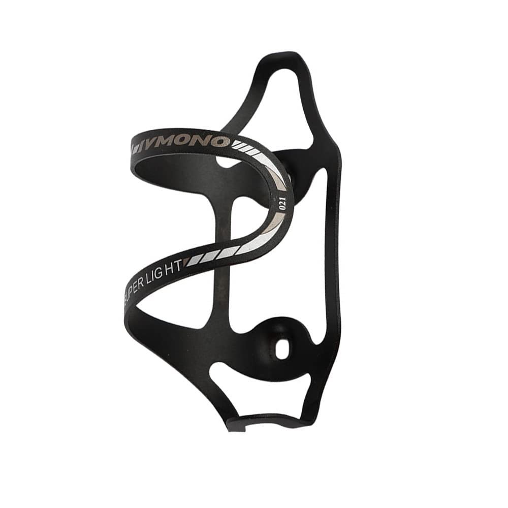 Bicycle Water Bottle Holder Self-propelled Mountain Bike Water Bottle Cage with Screws Aluminum Alloy Light Right Opening Road Bike Water Cup for Mountain & Road Bikes (Black-Gray)