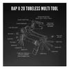 LEZYNE RAP II Bicycle Multi-Tool, Anti-Corrosion CRV Bits, Hex, Torx, Ergonomic Side Plates, High Performance Compact Bike Tool (20 Tubeless) view 4