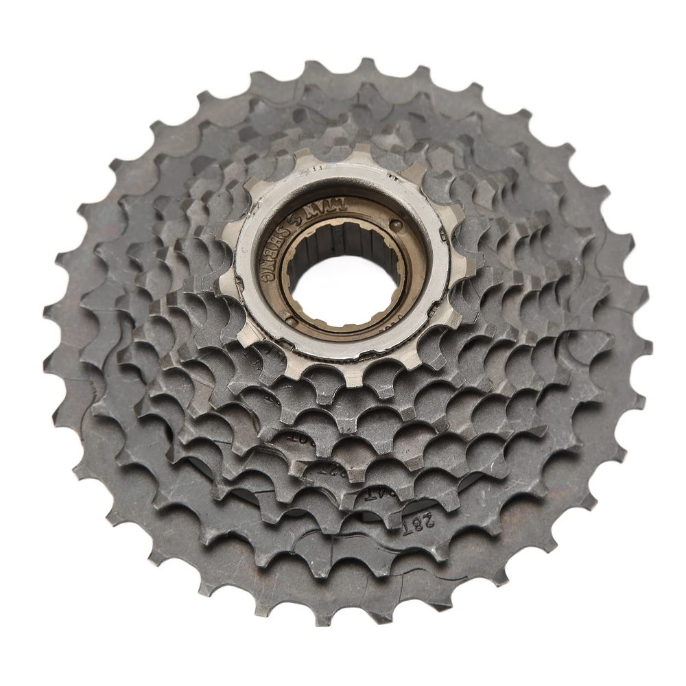 1332T 9 Speed Threaded Freewheel, Steel Hub Type Threaded Bike Cassette Replacement Hardware Accessory for Mountain Road Bike