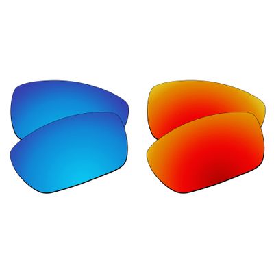EZReplace Lenses Replacement for Oakley Tightrope OO4040 Sunglasses (Polarized Lenses) - Fits Oakley Tightrope Frame (Ice Blue+Fire Red)