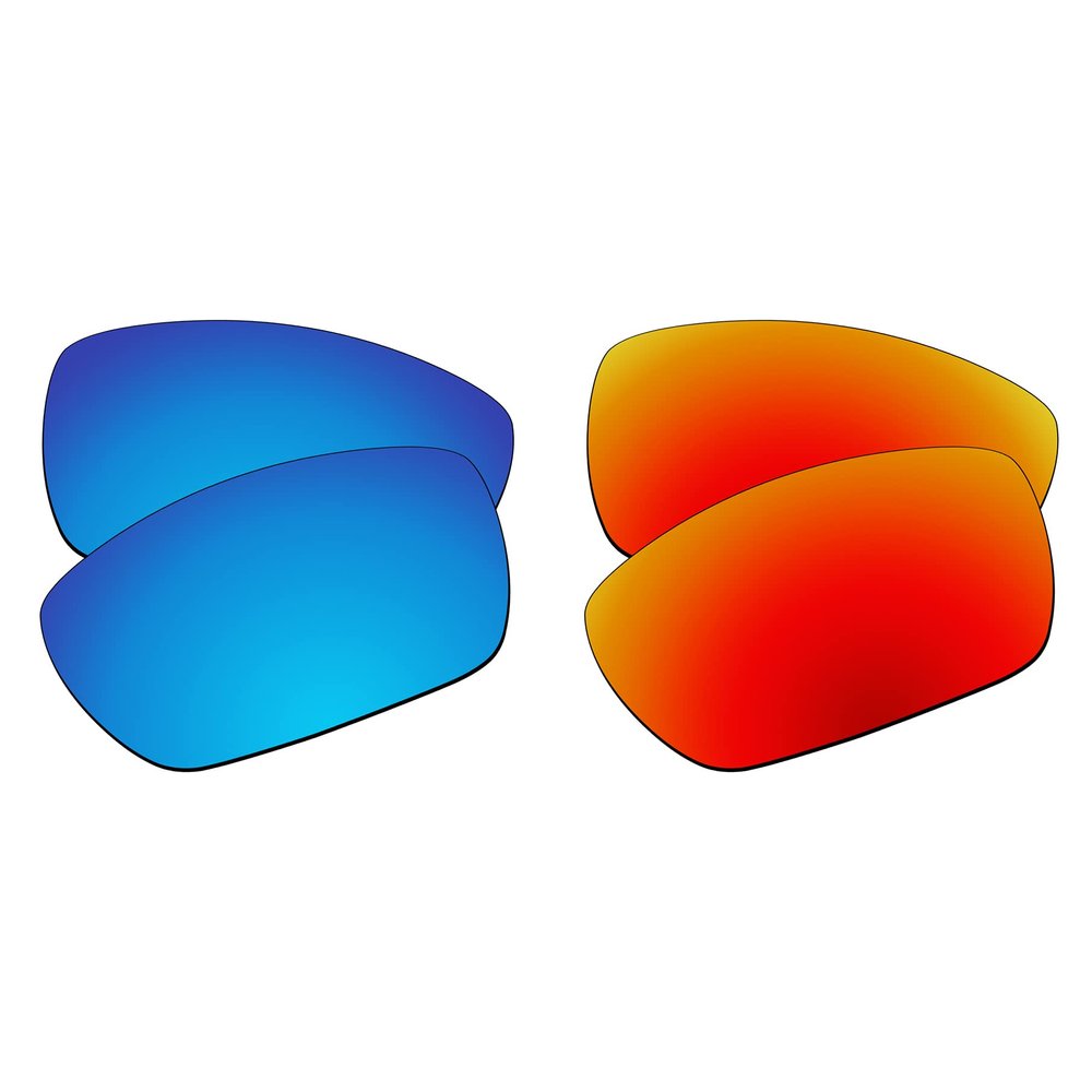 EZReplace Lenses Replacement for Oakley Tightrope OO4040 Sunglasses (Polarized Lenses) - Fits Oakley Tightrope Frame (Ice Blue+Fire Red)