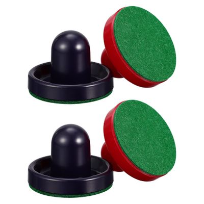 NUOBESTY 16pcs Air Hockey Replacement Includes Pucks Paddles and Felt Pads for Tabletop Game Accessories for Indoor Fun