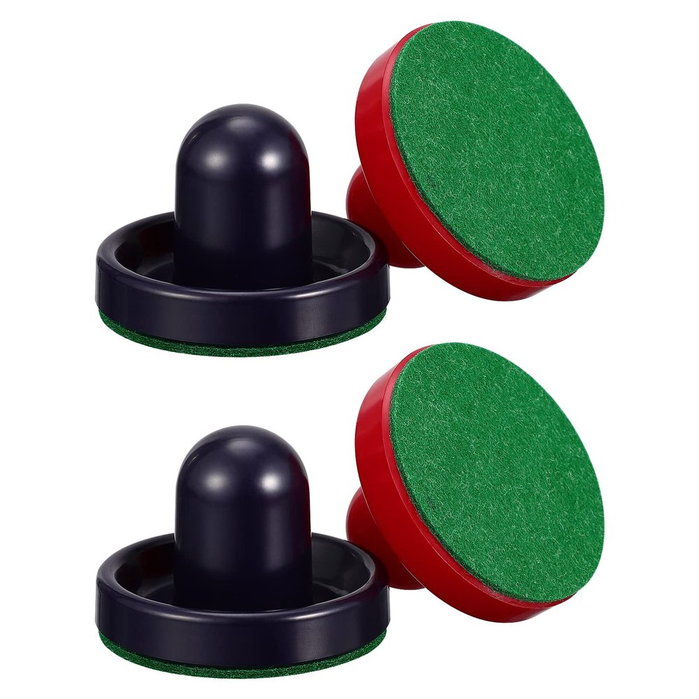 NUOBESTY 16pcs Air Hockey Replacement Includes Pucks Paddles and Felt Pads for Tabletop Game Accessories for Indoor Fun