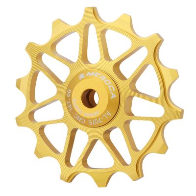 Almencla Trail Bike Rear derailleur Pulley, Ceramic Bearing Guide Wheel, Aluminum Alloy 12T 14T Guide Pulley, CNC machined, Lightweight, Street Bikes.