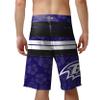 Baltimore Ravens NFL Mens Hibiscus Boardwalk Stripe Boardshorts view 3