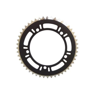 MYEEI 130 BCD Fixed Gear Single Speed Chain WheelBicycle Plate Bike Chainrings Chain Wheel Tooth Hollow Repair Track Crankset 44T 46T (Color : 48T Black Hollow)