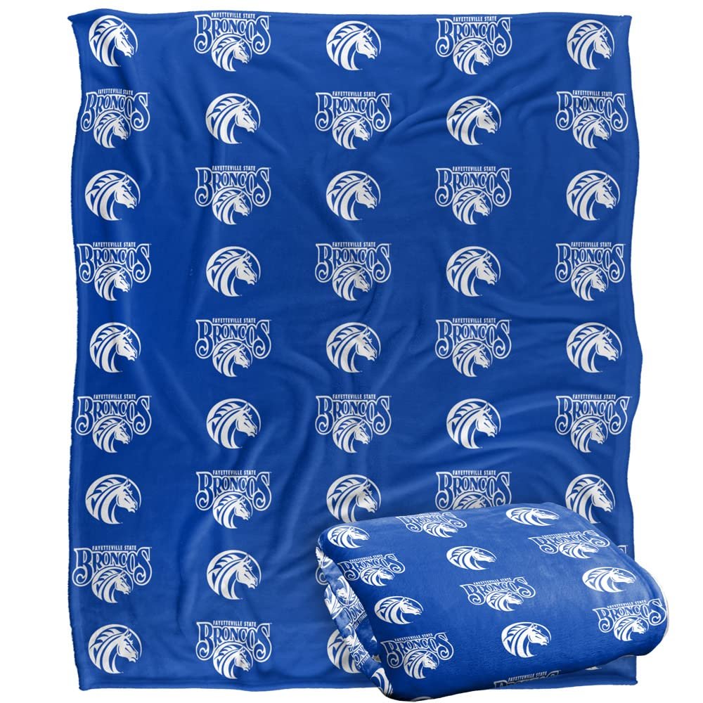 Fayetteville State University Broncos Blanket, 50"X60" Logo Pattern,Silky Touch Super Soft Throw Blanket 50" x 60"