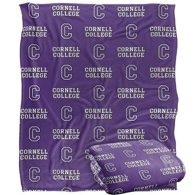 Cornell College Rams Blanket, 50"X60" Logo Pattern,Silky Touch Super Soft Throw Blanket 50" x 60"