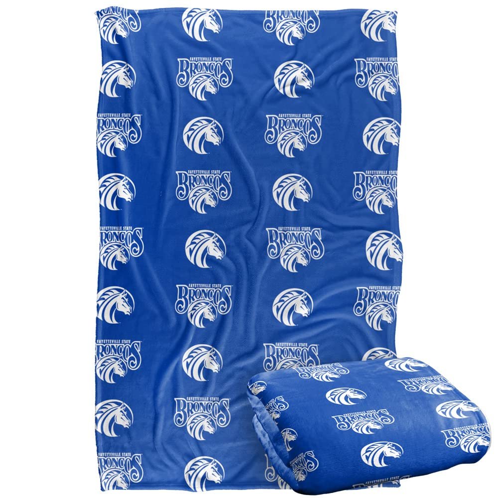 Fayetteville State University Broncos Blanket, 36"x58" Logo Pattern,Silky Touch Super Soft Throw Blanket 36" x 58"